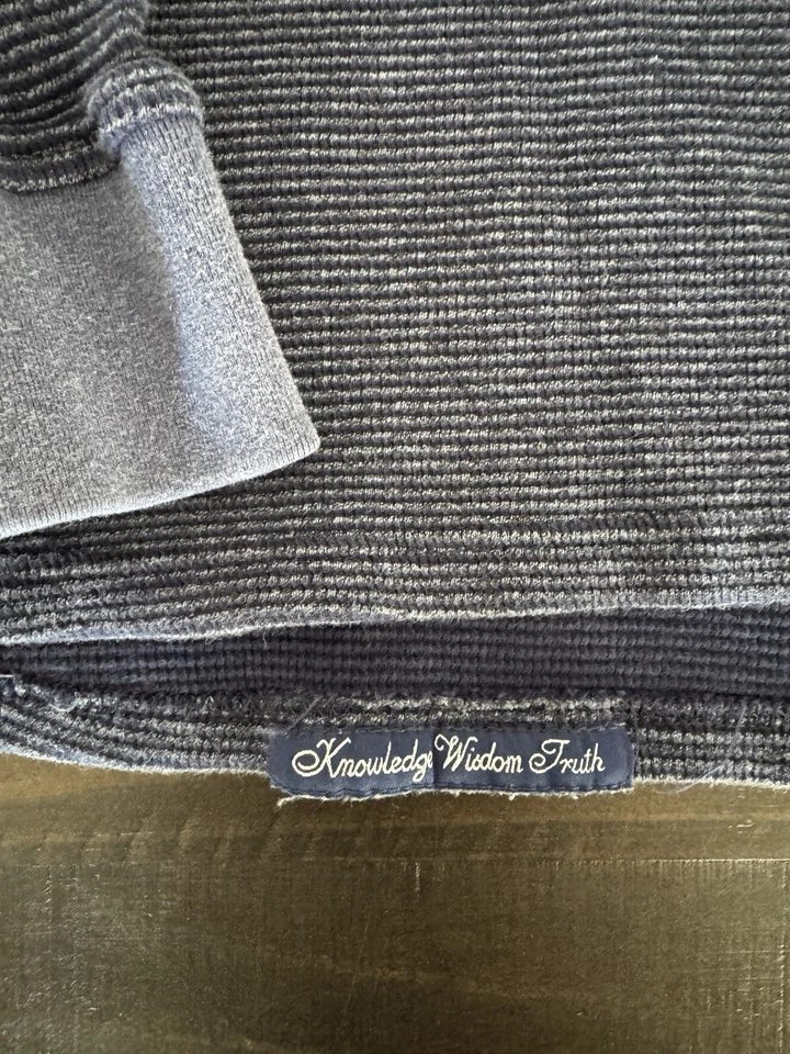 Sudadera Robert Graham 2XL Calce Clásico 100% Algodón 1/4 Cremallera Azul Marino Foto 3 de 4