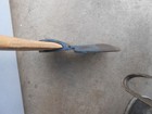 NICE BRANDED HEWING AXE-NOT SURE OF MAKER HEART OVER TRIANGLE STAMP-WITH HANDLE — photo 10