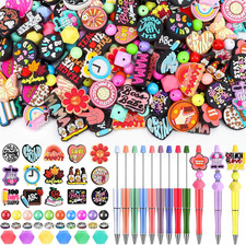 200 Pcs Silicone Focal Beads for Pen Making Kit-12 Beadable Pens 188 Focal Beads