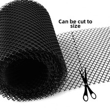 Black Gutter Filter Screen 16cm x 300cm PP PE Material Leaf Stopper with Hooks
