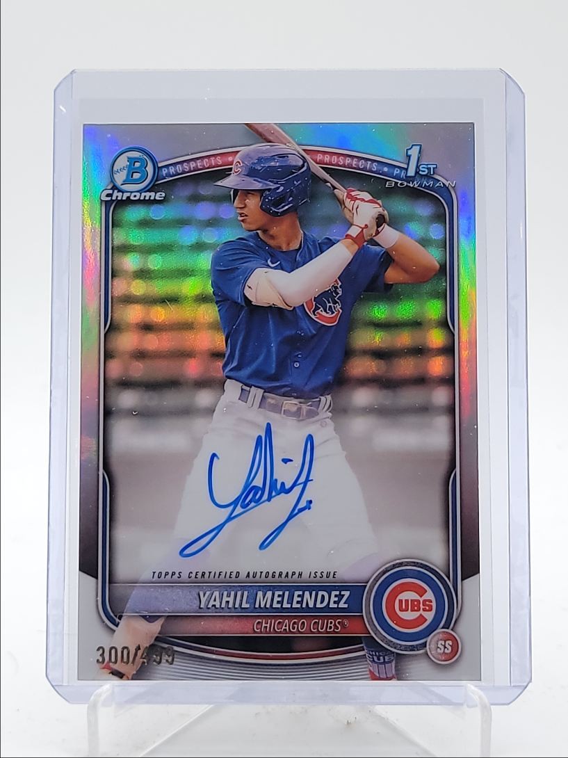 YAHIL MELENDEZ 2025 BOWMAN CHROME 1ST AUTOGRAPH REFRACTOR AUTO /499 Q4450