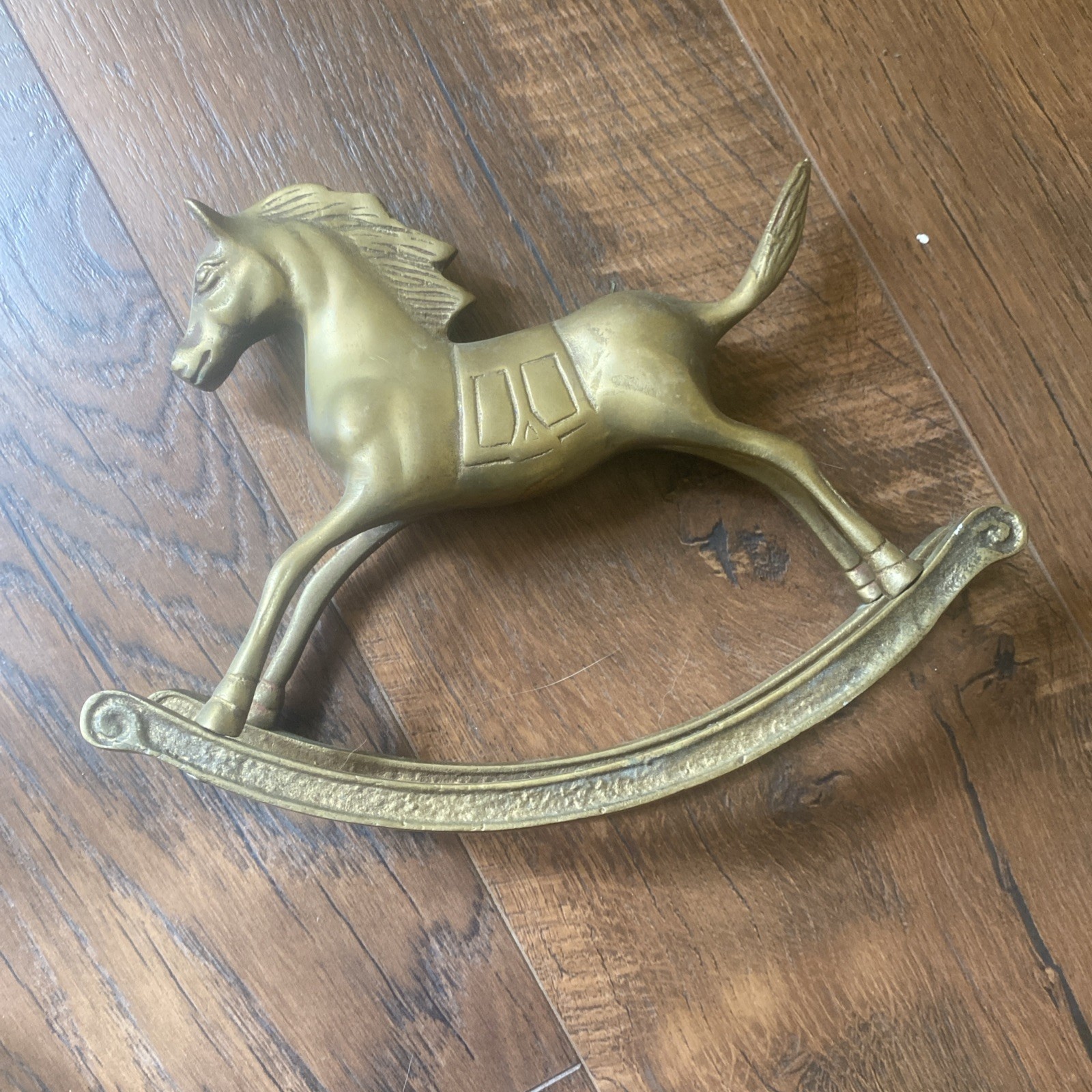 Vintage Brass Rocking Horse