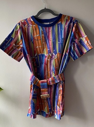 STELLA JEAN Matching Set Trousers And Top Vibrant Print Size 40 Italy 8/10 UK - Picture 5 of 24