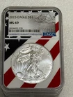 2015 Silver Eagle NGC MS 69 ~  Rare Flag Label ~ PRISTINE ~ NO SPOTS  (235)