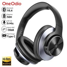 OneOdio A10 Hybrid ANC Wireless Headphones Bluetooth Hi-Res 62H Mic Over Ear
