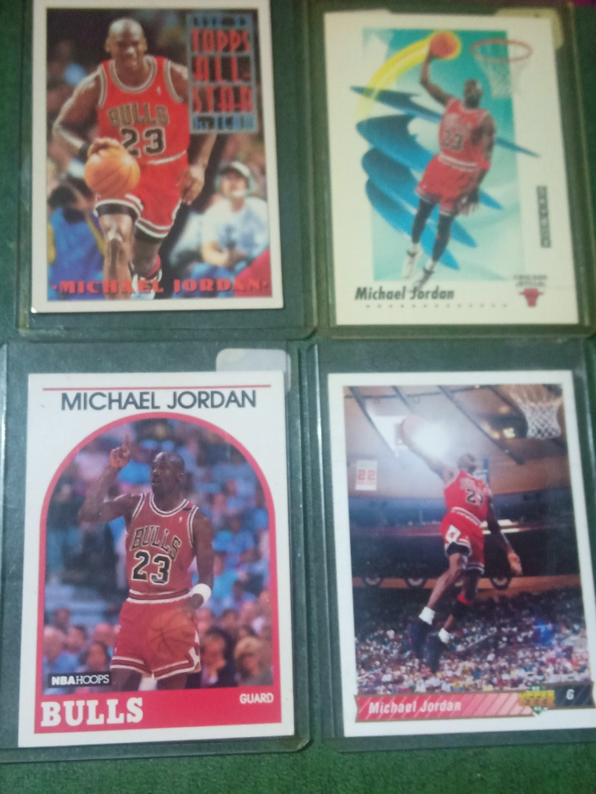 4 Michael Jordan Chicago Bulls Basketball Cards Lot