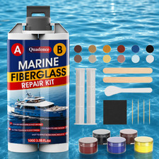 Marine Fiberglass Repair Kit Waterproof Epoxy Filler, Gel Coat Crack Fix