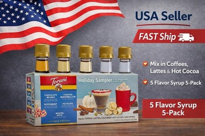 Torani Mini Holiday Syrup Sampler 5 Pack           - LIMITED EDITION    