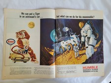 VTG 1966 Orig Magazine Ad Esso Oil  2PG Humble Put A Tiger In An Astronaut's Car