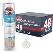 Kraken Bond RTV Silicone All Purpose, 10.1oz 48 Pack   Translucent