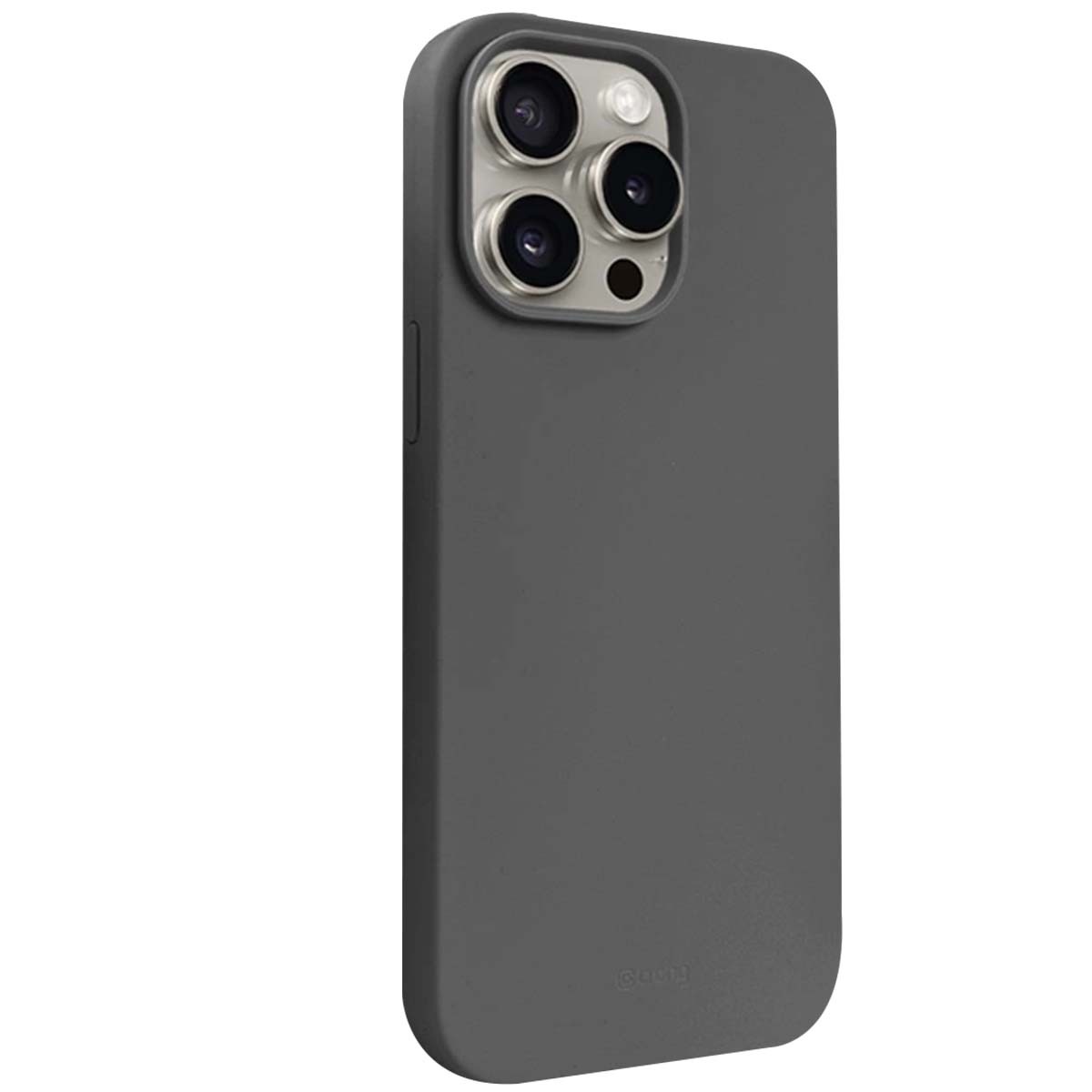 Coque silicone iPhone 15 Pro Max gris graphite idéale pour sécuriser vos déplacements urbains