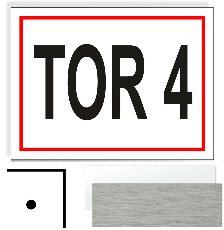 WERBEMITTEL MAHLMEISTER Tor 4 Hinweisschild Verbot Aluminium Schild Lochung WRS69