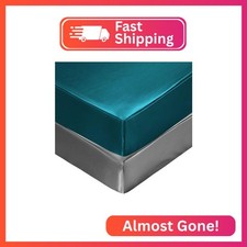 SiinvdaBZX 2 Pcs Satin Mini Crib Sheets 38 x 24In, Silky Soft Mini Portable Crib