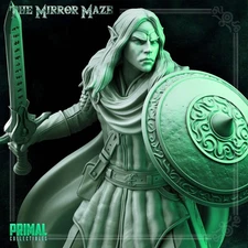 Athos Elf Hero | The Mirror Maze | TTRPG D&D Miniature | Primal Collectibles