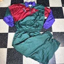 Vintage 90s Sergio Tacchini Color Block Track Suit Jacket Pants Sz 2XL Tall