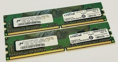 1GB (2 x 512MB) Micron MT4HTF6464AY-667E1 PC2-5300U 667MHz DDR1 Computerspeicher