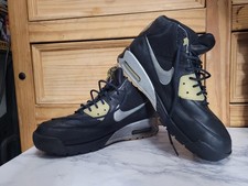 Nike Air Max 90 Boot 'Black Metallic Silver' Size 9 UK - Trainers Men's Footwear