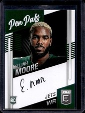 2021 Panini Donruss Elite Elijah Moore Pen Pals RC Rookie Auto #PP-EMO Jets