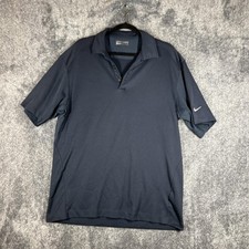 Nike Polo Shirt Mens XL Blue Dri-FIT Golf Performance Moisture Wicking