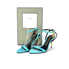 Tom Ford Padlock and Key Aqua Strappy Pointed...