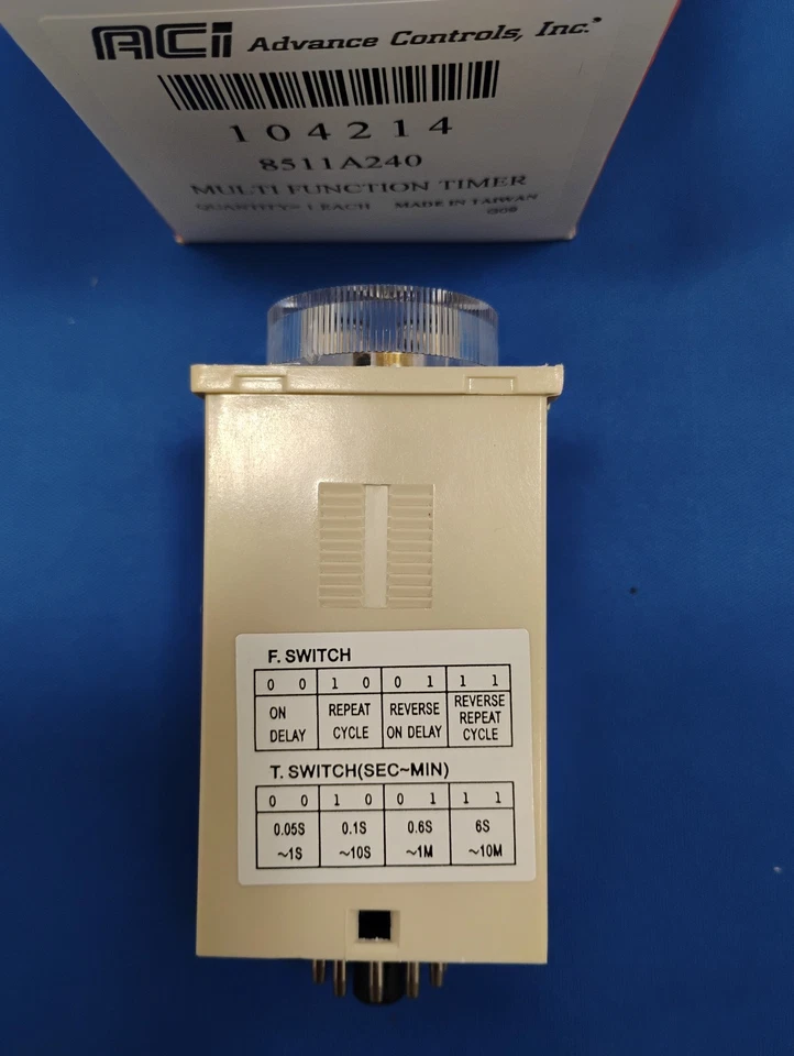 Advance Controls 104214 Multi-Function/Range/Voltage Sec./Min. Timer, NEW - Image 4 of 4