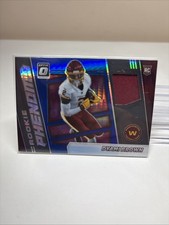 Dyami Brown Rookie Phenoms 2021 Panini Optic Donruss Jersey Card # RPH-23 Prism. rookie card picture