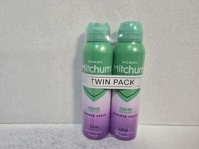 2 Women Mitchum Shower Fresh Antiperspirant & Deodorant Body Spray 5 oz each **