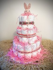 Nappy Cake Baby Shower Gift for A Girl