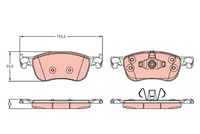 Trw BremsbeläGe Bremsbelagsatz Scheibenbremse Vorne FüR Ford Fiesta Vii Hf Hj