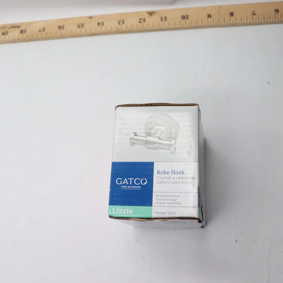 Gatco Lizzie 壁挂式 Knob 拉丝镍钩 (1 包) — 第 3/4 张图片