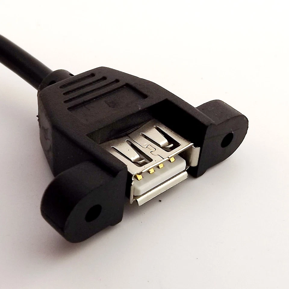 5x USB 2.0 A Female Panel Mount Socket to USB 2.0 B Male Printer Cable Cord 1FT - Image 3 of 4