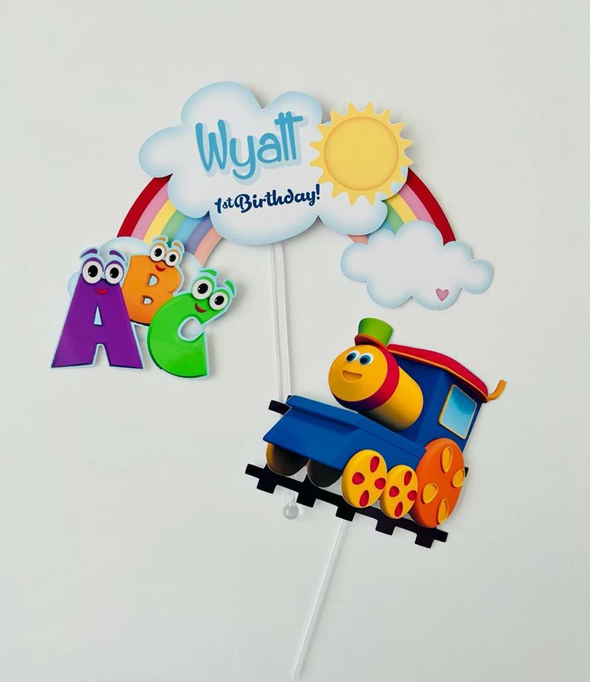 Topper de pastel personalizado Bob the Train Foto 3 de 4