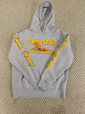 Full Send Auntie Killers Mens Size Small Grey Hoodie