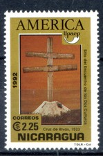 1992 NICARAGUA "UPAEP, ENCUENTRO DE LAS DOS CULTURAS" MINT
