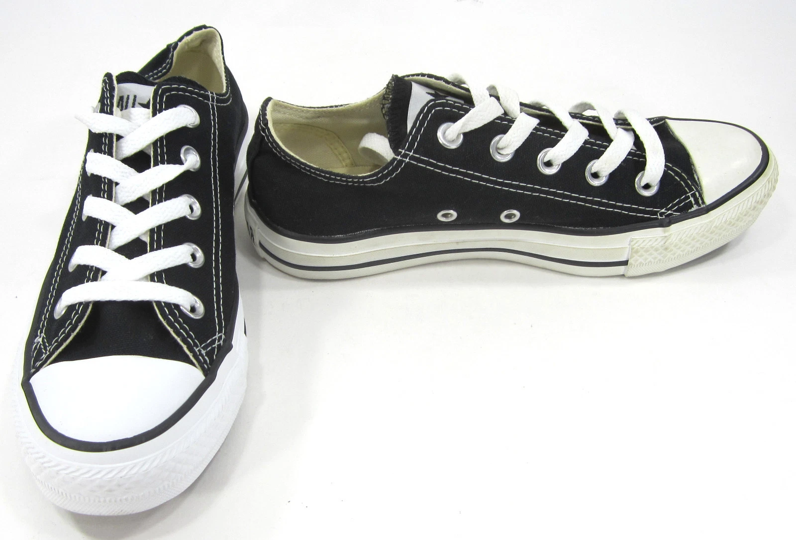 Scarpe Converse Chuck Taylor Ox All Star Nero Bianco Sneakers Donna 5 5