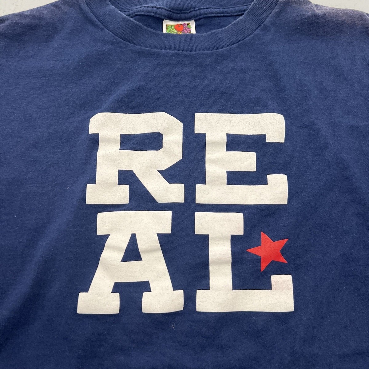 Vintage 90s Real Skateboards T-Shirt Skater Navy Blue Long Sleeve 