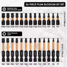 Torx Security Bit Set 26 Pieces T5tt40 Precision Tamper-proof Star Bits Torx Security Bit Set 26 Pieces T5tt40 Precision Tamper-proof Star Bits