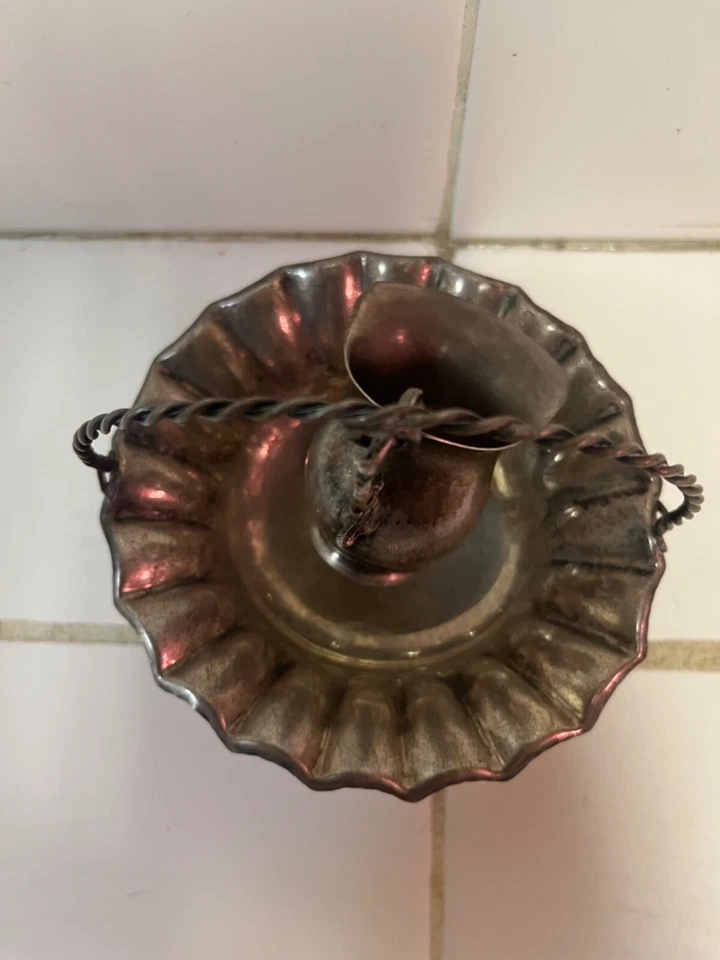 Миниатюрная чаша с кувшином из чистого серебра 800 чистоты - Изображение 4 из 4