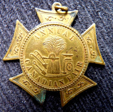Rare Antique Medal ANNUAL CANADIAN FAIR Exhibition Early 1900's Schwaabs & Son