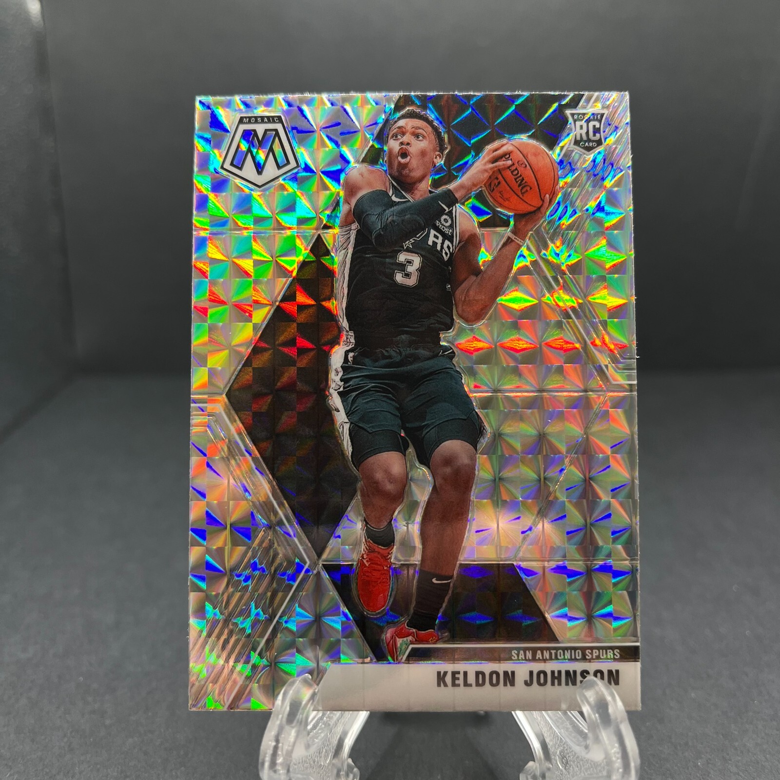2019-20 Panini Mosaic Rookies Silver Prizm Keldon Johnson #238 Rookie RC