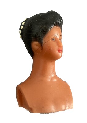 Doll Head NEW SEALED Fibre Craft Vinyl Bust Shoulders 2 1/4'' #7682B VTG NOS