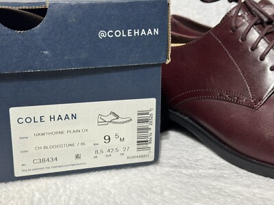 COLE HAAN Hawthorne Plain Leather Oxford Lace Up Dress Shoes Bloodstone Mens 13 Cole Haan Men main image 2