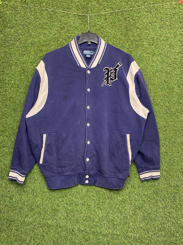 Chaqueta Universitaria Polo Ralph Lauren Para Hombres 2XB PRLC Escuela Universidad Y2K Abotonada Foto 2 de 4