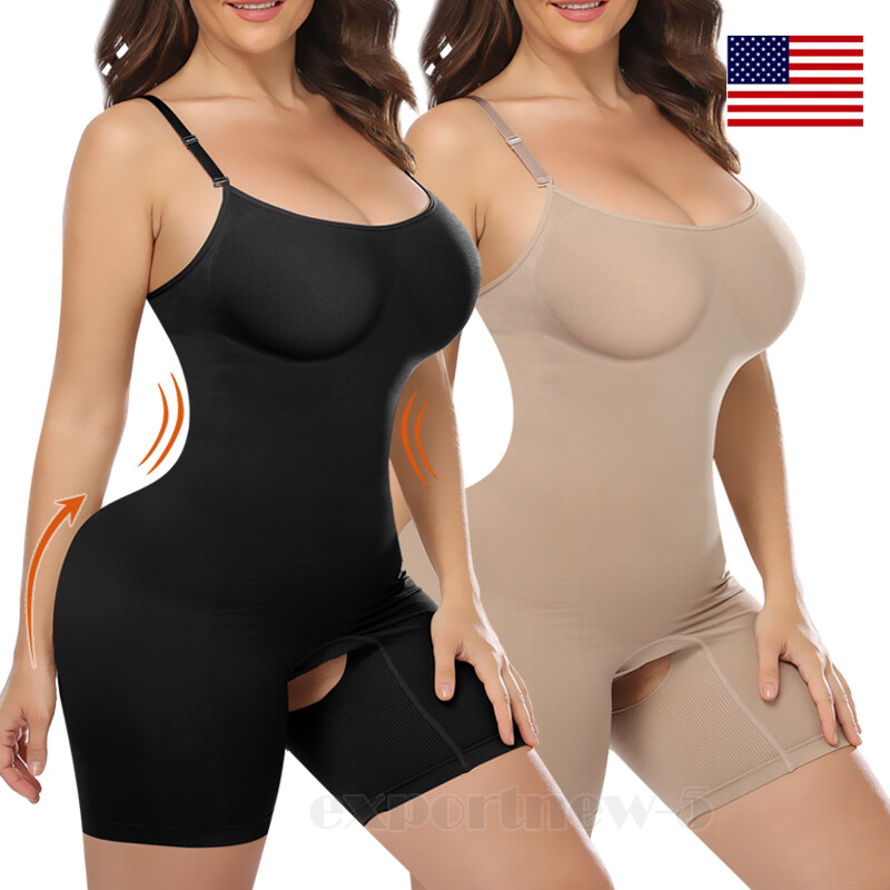 Bodysuit for Women Tummy Control Shapewear Mid-Thigh Unseamed Full Body Shaper-image