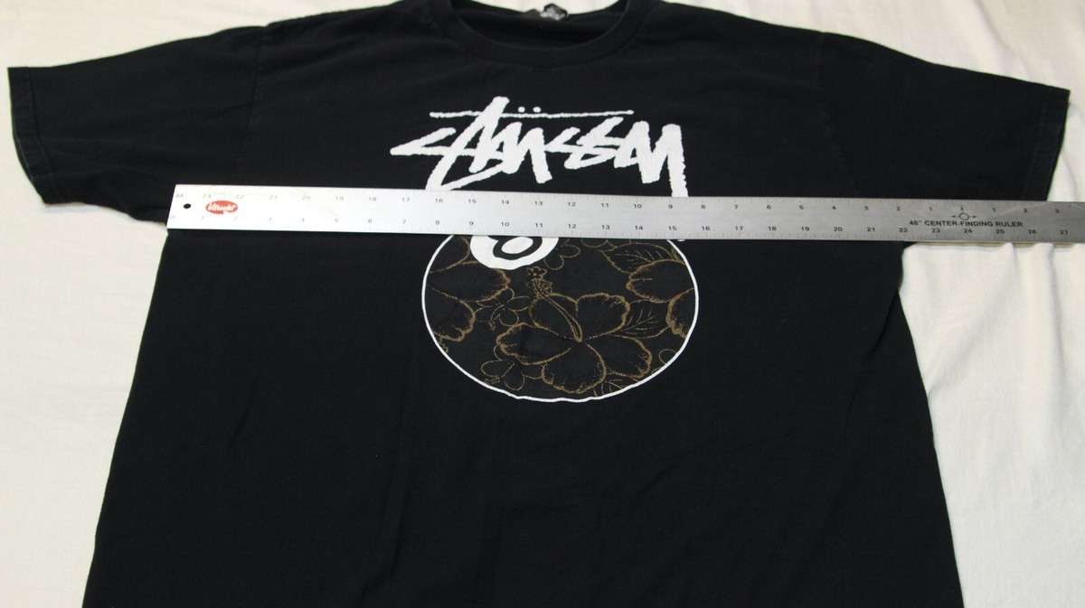 Vintage STUSSY 8ball Floral Hawaiian Hibiscus T-Shirt Large Vintage STUSSY 8ball Floral Hawaiian Hibiscus T-Shirt Large