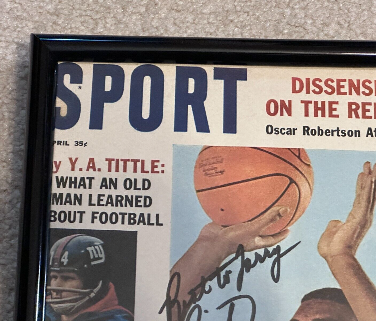 1964 April Sports Magazine Oscar Robinson Signed Auto 1964 April Sports Magazine Oscar Robinson Signed Auto