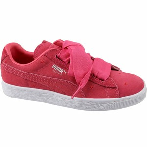 puma basket heart rojas