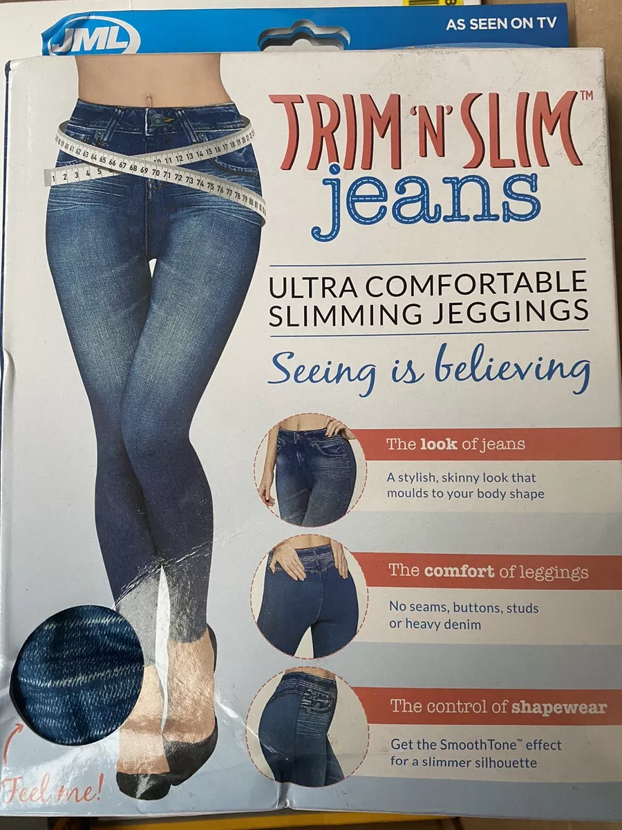 JML Trim N Slim Jeans Comfortable Slimming Shapewear Jeggings S M