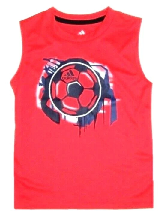 ADIDAS Climalite Little Boys Size 4 or 5 Tank Top Muscle Shirt NWT Orange - Image 2 of 4