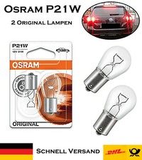 2x Osram P21W 12V 7506-02B Tagfahrlicht Bremslicht Rücklicht Hecklicht Lampe
